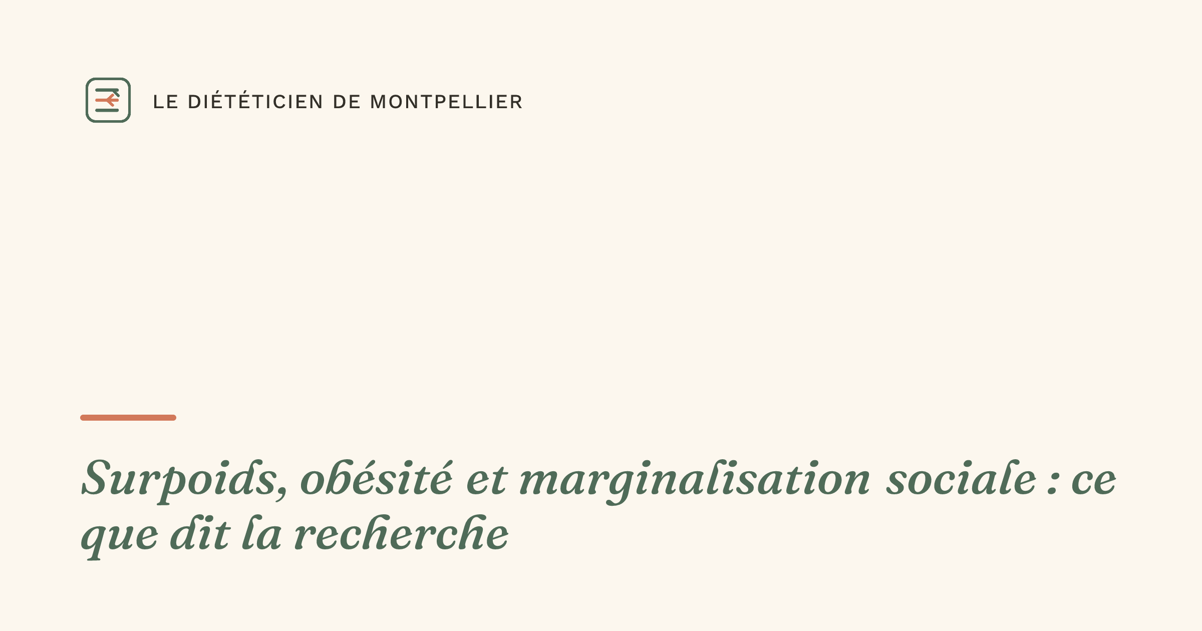 Surpoids, obésité et marginalisation sociale : ce que dit la recherche